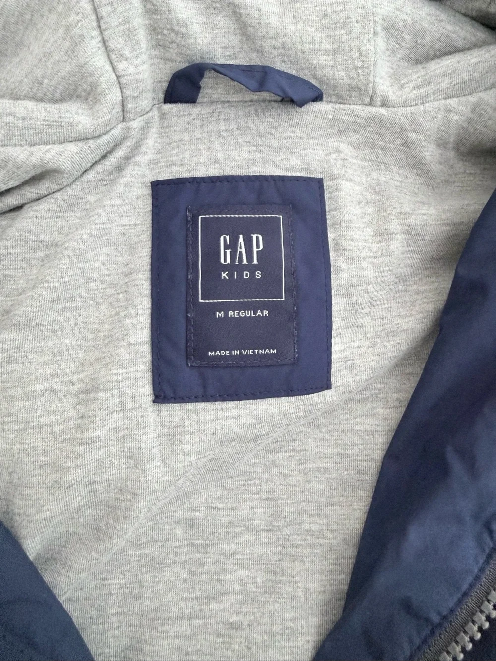 GAP Navy Hooded Windbreaker Jacket